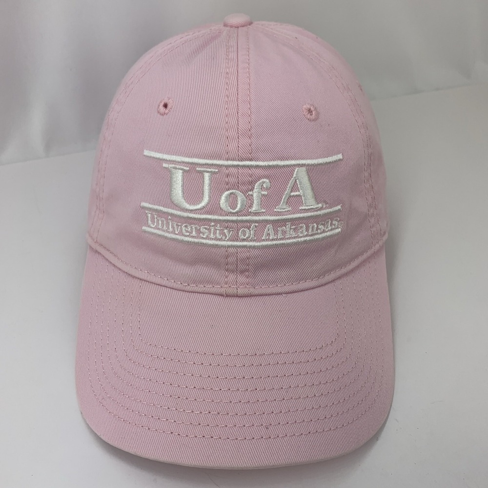 U of A Pink Hat University of Arkansas The Game Adjustable Strapback OSFM Cap